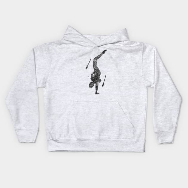 Rhythmic gymnastics with juggling Kids Hoodie by Yahya Art